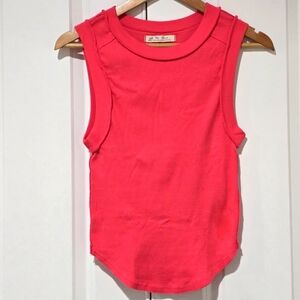 We The Free Free People Kate T Tank Top Pink Small Ribbed